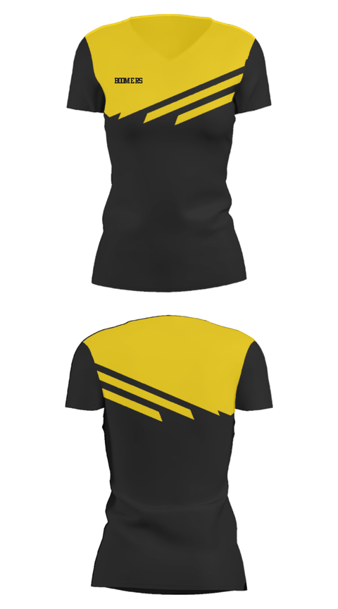 Women's Short Sleeve Vneck Shirt, Boomers, Women's Basketball, Teamtime, Team time, sublimation, custom sports apparel, team uniforms, spirit wear, spiritwear, sports uniforms, custom shirts, team store, custom team store, fundraiser sports, apparel fundraiser