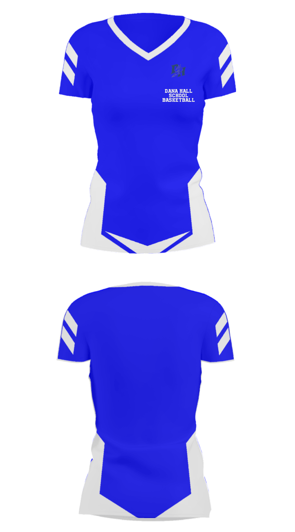 Women's Short Sleeve Vneck Shirt, Dana Hall School Basketball, Women's Basketball, Teamtime, Team time, sublimation, custom sports apparel, team uniforms, spirit wear, spiritwear, sports uniforms, custom shirts, team store, custom team store, fundraiser sports, apparel fundraiser