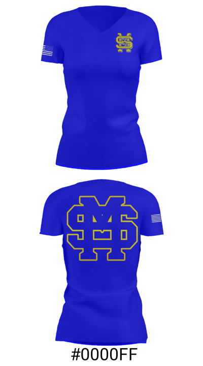 St Martin High School Swimming 70383314 Women's Short Sleeve V-neck Shirt - 21