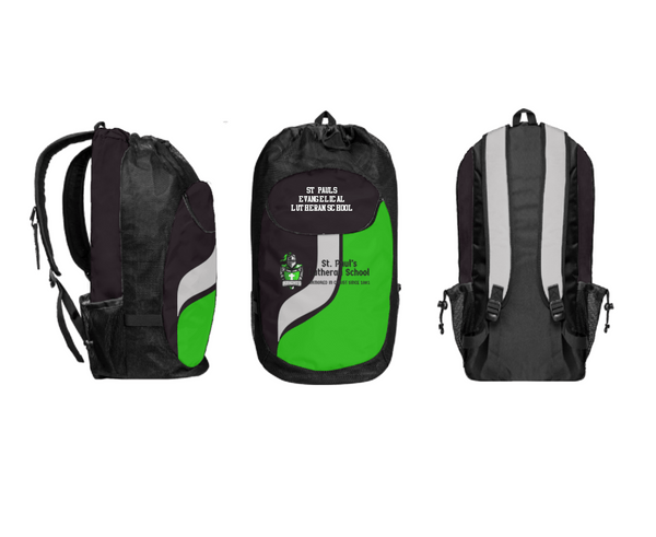 Gear Bag, St Pauls Evangelical Lutheran School, Spirit Store, Teamtime, Team time, sublimation, custom sports apparel, team uniforms, spirit wear, spiritwear, sports uniforms, custom shirts, team store, custom team store, fundraiser sports, apparel fundraiser