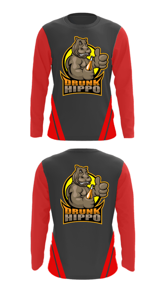 Long Sleeve Performance Shirt, Drunk Hippo Racing, , Teamtime, Team time, sublimation, custom sports apparel, team uniforms, spirit wear, spiritwear, sports uniforms, custom shirts, team store, custom team store, fundraiser sports, apparel fundraiser