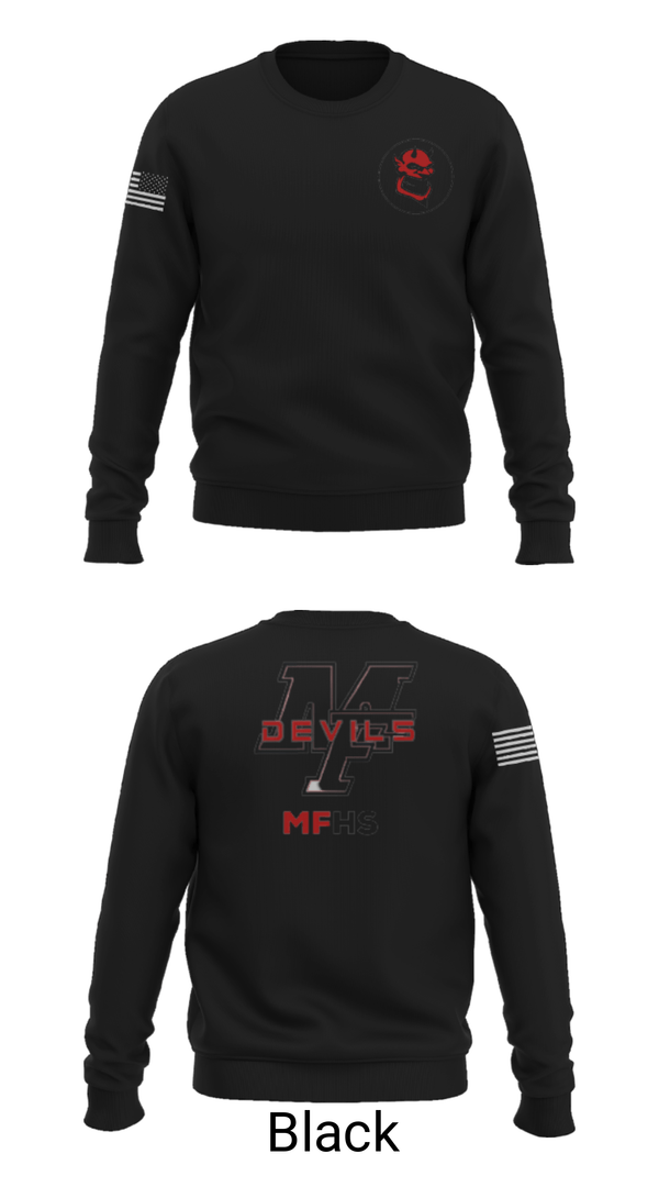 Crew Neck Sweatshirt, Marion Franklin lady Red Devils, Women's Basketball, Teamtime, Team time, sublimation, custom sports apparel, team uniforms, spirit wear, spiritwear, sports uniforms, custom shirts, team store, custom team store, fundraiser sports, apparel fundraiser