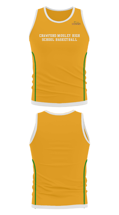 Tank Top, Crawford Mosley High School Basketball, Men's Basketball, Teamtime, Team time, sublimation, custom sports apparel, team uniforms, spirit wear, spiritwear, sports uniforms, custom shirts, team store, custom team store, fundraiser sports, apparel fundraiser
