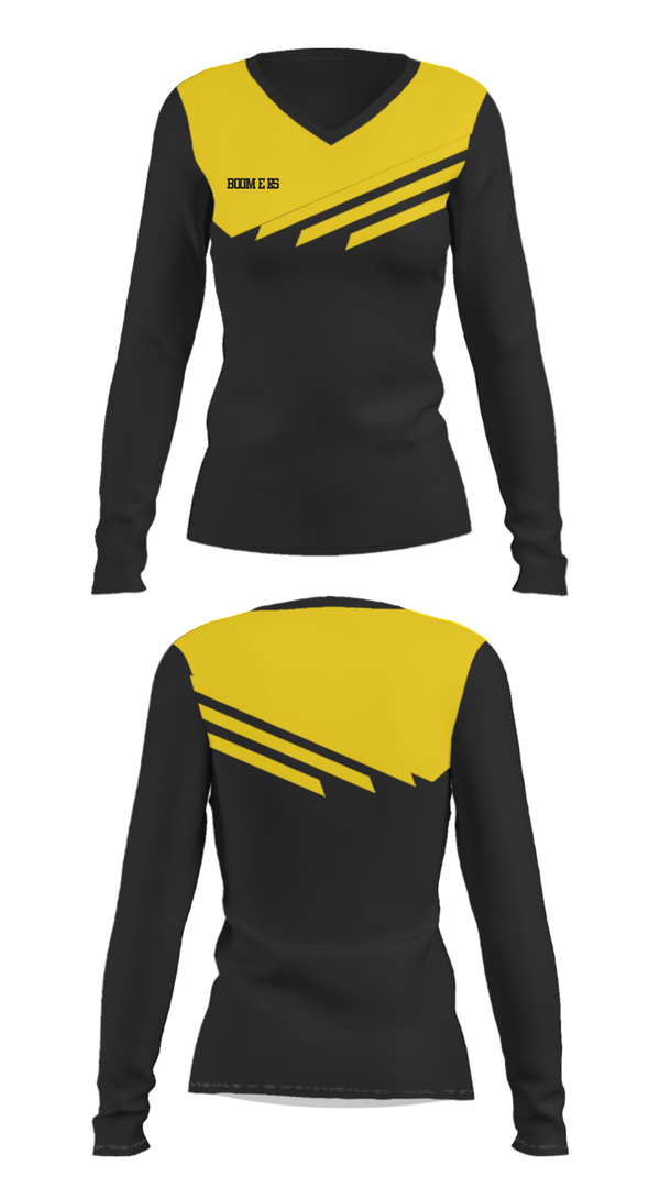 Women's Long Sleeve Vneck Shirt, Boomers, Women's Basketball, Teamtime, Team time, sublimation, custom sports apparel, team uniforms, spirit wear, spiritwear, sports uniforms, custom shirts, team store, custom team store, fundraiser sports, apparel fundraiser