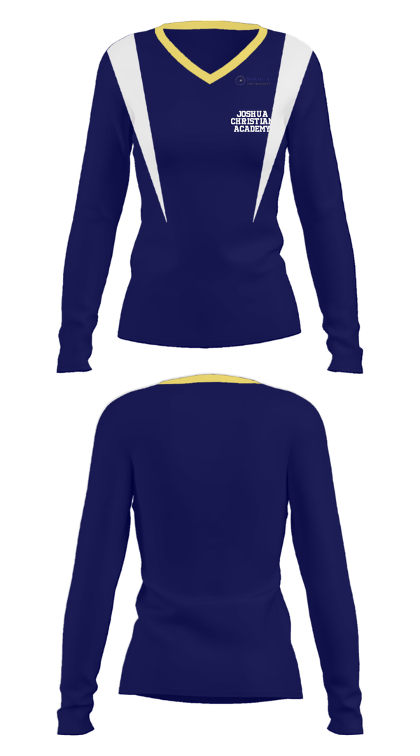 Women's Long Sleeve Vneck Shirt, Joshua Christian Academy, Track & Field, Teamtime, Team time, sublimation, custom sports apparel, team uniforms, spirit wear, spiritwear, sports uniforms, custom shirts, team store, custom team store, fundraiser sports, apparel fundraiser