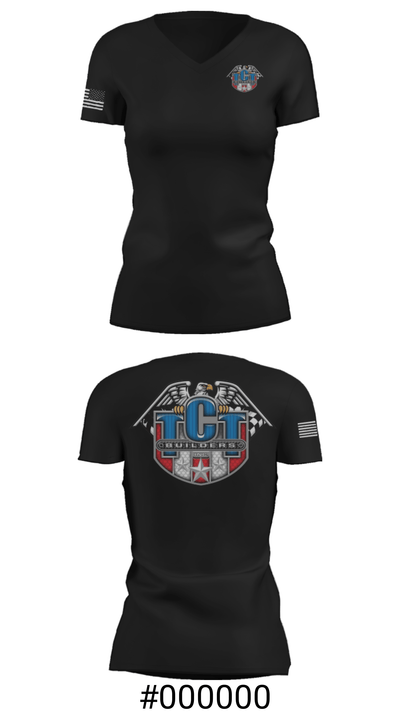 TCT Builders Inc. 33396818 Women's Short Sleeve V-neck Shirt - 21