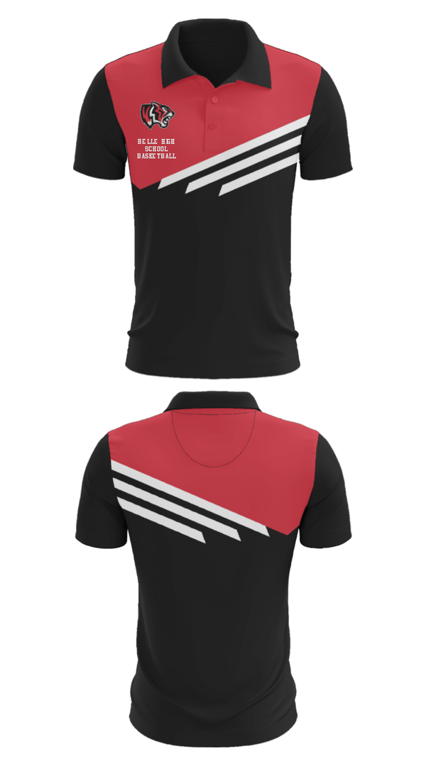 Short Sleeve Performance Polo, Belle High School Basketball, Women's Basketball, Teamtime, Team time, sublimation, custom sports apparel, team uniforms, spirit wear, spiritwear, sports uniforms, custom shirts, team store, custom team store, fundraiser sports, apparel fundraiser