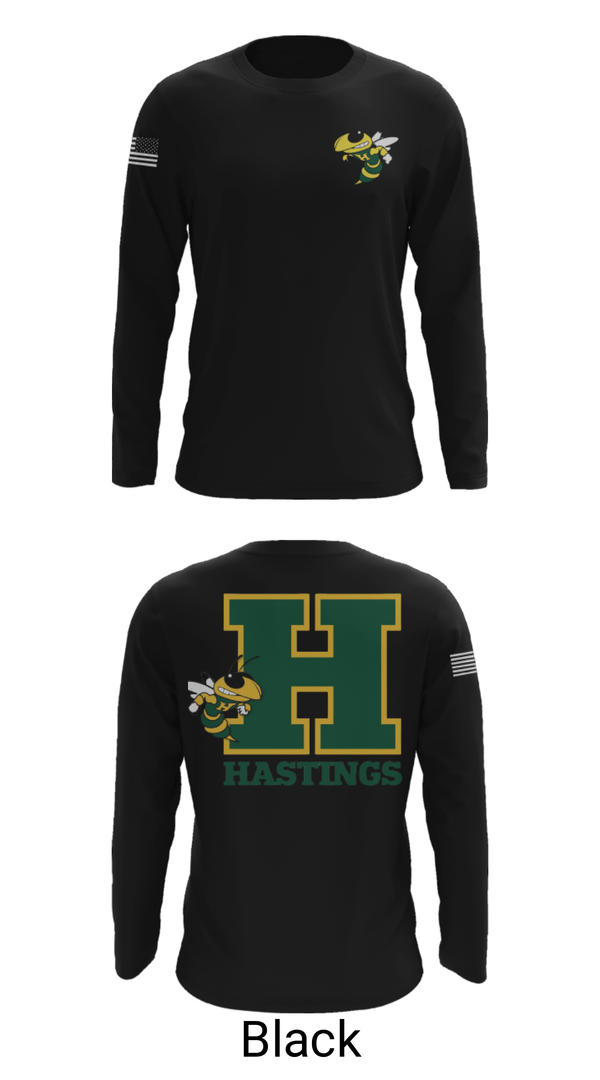 Long Sleeve Performance Shirt, Hastings High School Basketball, Men's Basketball, Teamtime, Team time, sublimation, custom sports apparel, team uniforms, spirit wear, spiritwear, sports uniforms, custom shirts, team store, custom team store, fundraiser sports, apparel fundraiser
