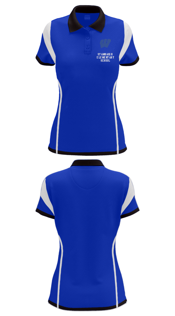 Women's Short Sleeve Performance Polo, Stambaugh Elementary School, Spirit Store, Teamtime, Team time, sublimation, custom sports apparel, team uniforms, spirit wear, spiritwear, sports uniforms, custom shirts, team store, custom team store, fundraiser sports, apparel fundraiser