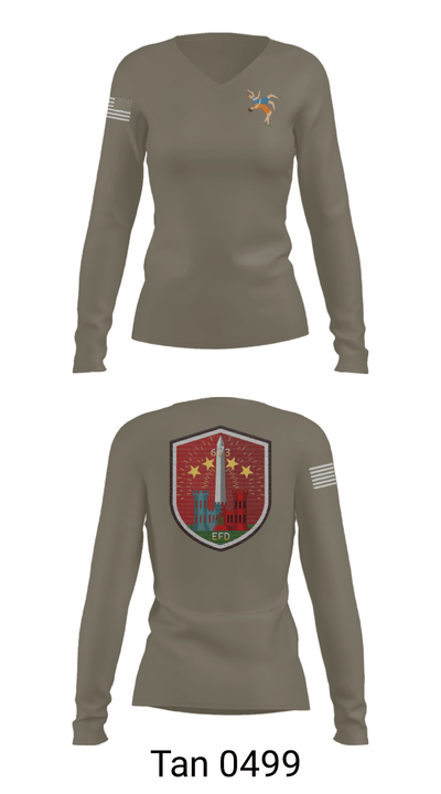 673 EFD Vs. 134 FEST 93499085 Women's Long Sleeve V-neck Shirt - 39