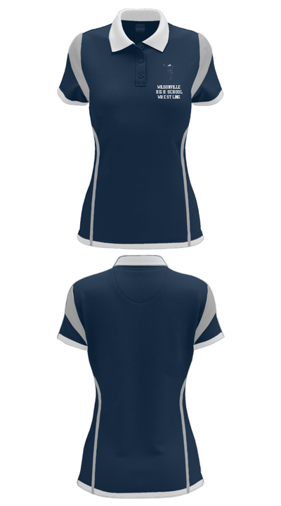 Wilsonville High School Wrestling 77157737 Women's Short Sleeve Performance Polo  - 26