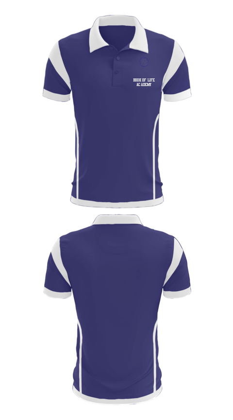 Short Sleeve Performance Polo, Book Of Life Academy, Spirit Store, Teamtime, Team time, sublimation, custom sports apparel, team uniforms, spirit wear, spiritwear, sports uniforms, custom shirts, team store, custom team store, fundraiser sports, apparel fundraiser