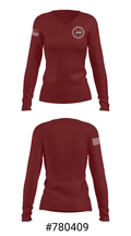 Healdsburg Senior High School Swimming 51370410 Women's Long Sleeve V-neck Shirt - 20