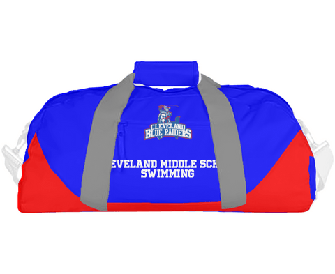 Duffle Bag, Cleveland Middle School Swimming, Swimming, Teamtime, Team time, sublimation, custom sports apparel, team uniforms, spirit wear, spiritwear, sports uniforms, custom shirts, team store, custom team store, fundraiser sports, apparel fundraiser
