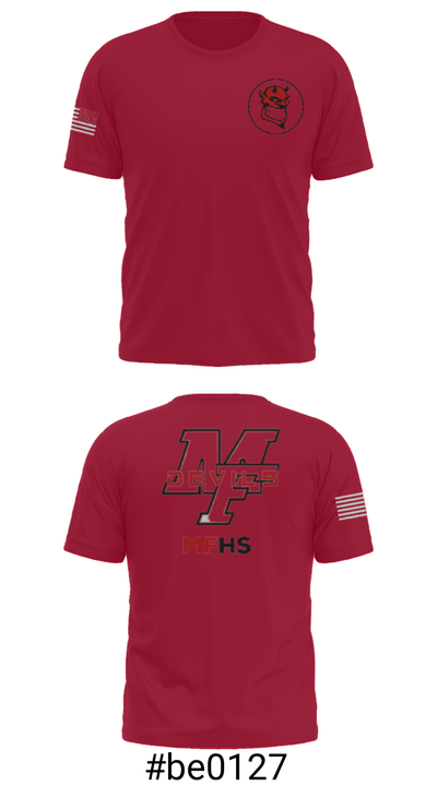 Marion Franklin lady Red Devils 63325407 Short Sleeve Performance Shirt - 19