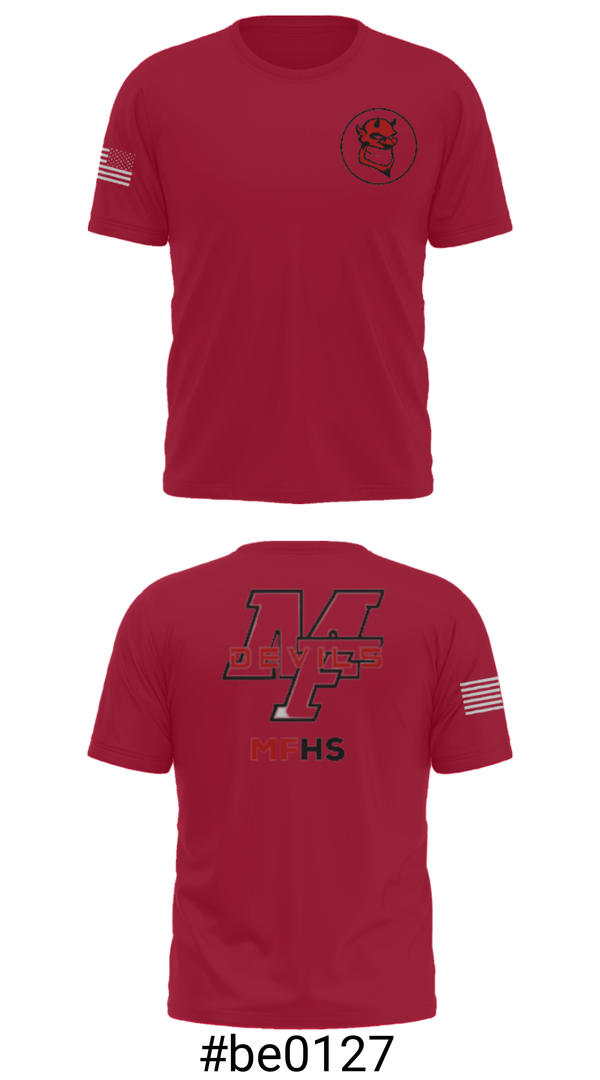 Short Sleeve Performance Shirt, Marion Franklin lady Red Devils, Women's Basketball, Teamtime, Team time, sublimation, custom sports apparel, team uniforms, spirit wear, spiritwear, sports uniforms, custom shirts, team store, custom team store, fundraiser sports, apparel fundraiser