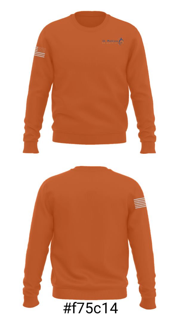 Crew Neck Sweatshirt, St Matthews Lutheran School, Spirit Store, Teamtime, Team time, sublimation, custom sports apparel, team uniforms, spirit wear, spiritwear, sports uniforms, custom shirts, team store, custom team store, fundraiser sports, apparel fundraiser