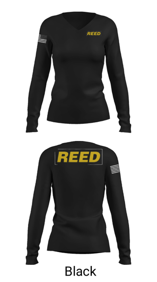 Women's Long Sleeve Vneck Shirt, REED CONCETE PUMPS, , Teamtime, Team time, sublimation, custom sports apparel, team uniforms, spirit wear, spiritwear, sports uniforms, custom shirts, team store, custom team store, fundraiser sports, apparel fundraiser