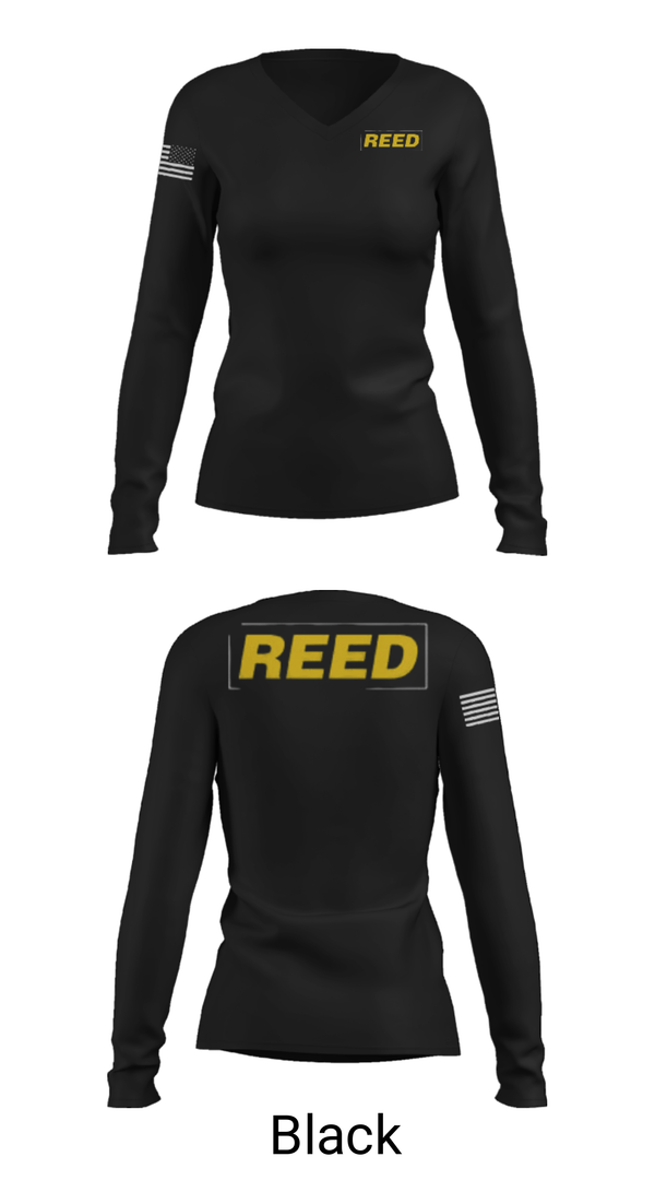 Women's Long Sleeve Vneck Shirt, REED CONCETE PUMPS, , Teamtime, Team time, sublimation, custom sports apparel, team uniforms, spirit wear, spiritwear, sports uniforms, custom shirts, team store, custom team store, fundraiser sports, apparel fundraiser