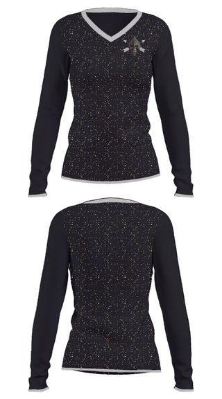 Women's Long Sleeve Vneck Shirt, ACES Merch, , Teamtime, Team time, sublimation, custom sports apparel, team uniforms, spirit wear, spiritwear, sports uniforms, custom shirts, team store, custom team store, fundraiser sports, apparel fundraiser