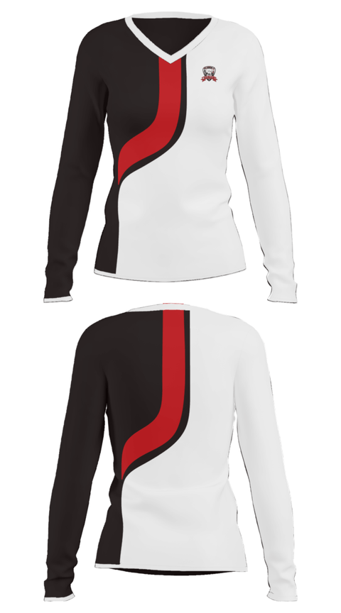 Women's Long Sleeve Vneck Shirt, Silverdale Adult Pee Wee Association Basketball, Men's Basketball, Teamtime, Team time, sublimation, custom sports apparel, team uniforms, spirit wear, spiritwear, sports uniforms, custom shirts, team store, custom team store, fundraiser sports, apparel fundraiser