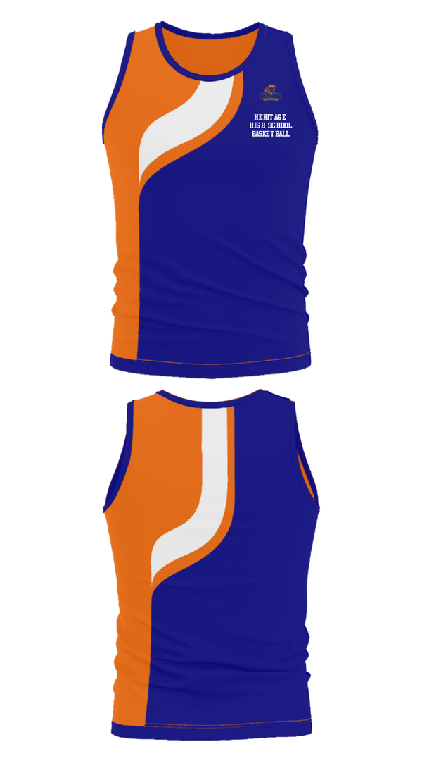 Tank Top, Heritage High School Basketball, Women's Basketball, Teamtime, Team time, sublimation, custom sports apparel, team uniforms, spirit wear, spiritwear, sports uniforms, custom shirts, team store, custom team store, fundraiser sports, apparel fundraiser