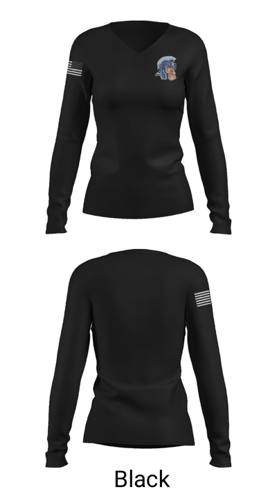 Widefield High School Swimming 46606735 Women's Long Sleeve V-neck Shirt - 13