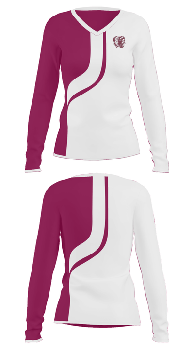 Elko High School 65773406 Women's Long Sleeve V-neck Shirt - 35