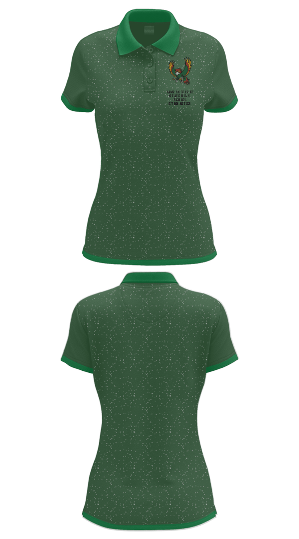 Women's Short Sleeve Performance Polo, Lawrence Free State High School Gymnastics, Spirit Store, Teamtime, Team time, sublimation, custom sports apparel, team uniforms, spirit wear, spiritwear, sports uniforms, custom shirts, team store, custom team store, fundraiser sports, apparel fundraiser