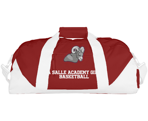 Duffle Bag, La Salle Academy Girls Basketball, Women's Basketball, Teamtime, Team time, sublimation, custom sports apparel, team uniforms, spirit wear, spiritwear, sports uniforms, custom shirts, team store, custom team store, fundraiser sports, apparel fundraiser