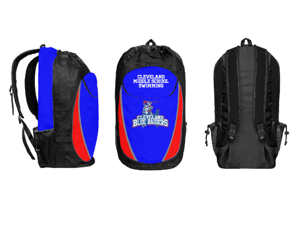 Gear Bag, Cleveland Middle School Swimming, Swimming, Teamtime, Team time, sublimation, custom sports apparel, team uniforms, spirit wear, spiritwear, sports uniforms, custom shirts, team store, custom team store, fundraiser sports, apparel fundraiser