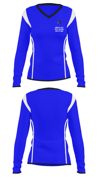 Morro Bay High School Wrestling 60723579 Women's Long Sleeve V-neck Shirt - 35