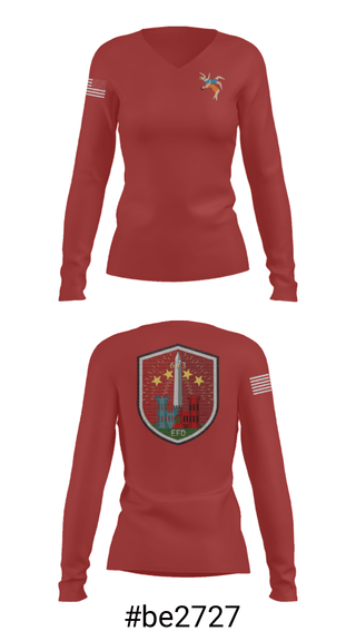 Women's Long Sleeve Vneck Shirt, 673 EFD Vs. 134 FEST, Army, Teamtime, Team time, sublimation, custom sports apparel, team uniforms, spirit wear, spiritwear, sports uniforms, custom shirts, team store, custom team store, fundraiser sports, apparel fundraiser
