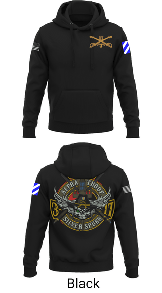 Hoodie, A/3-17 ACS, Army, Teamtime, Team time, sublimation, custom sports apparel, team uniforms, spirit wear, spiritwear, sports uniforms, custom shirts, team store, custom team store, fundraiser sports, apparel fundraiser