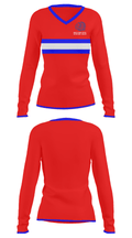Montgomery Youth Wrestling League 8045783 Women's Long Sleeve V-neck Shirt - 31