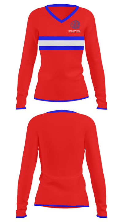 Montgomery Youth Wrestling League 8045783 Women's Long Sleeve V-neck Shirt - 31