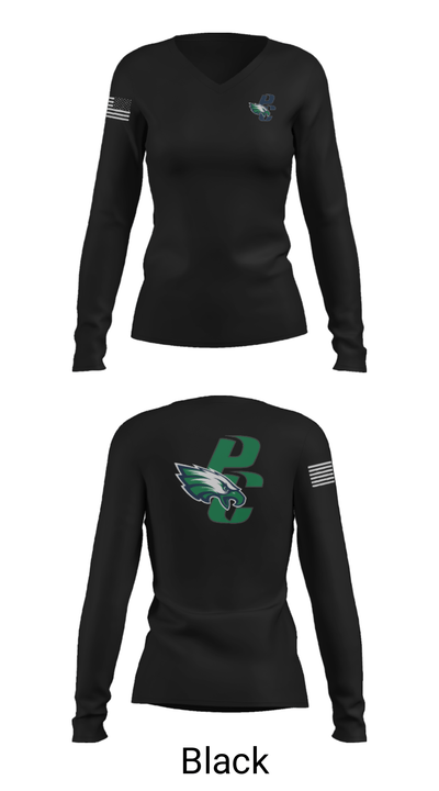 Pine Creek High School Basketball 66503429 Women's Long Sleeve V-neck Shirt - 13