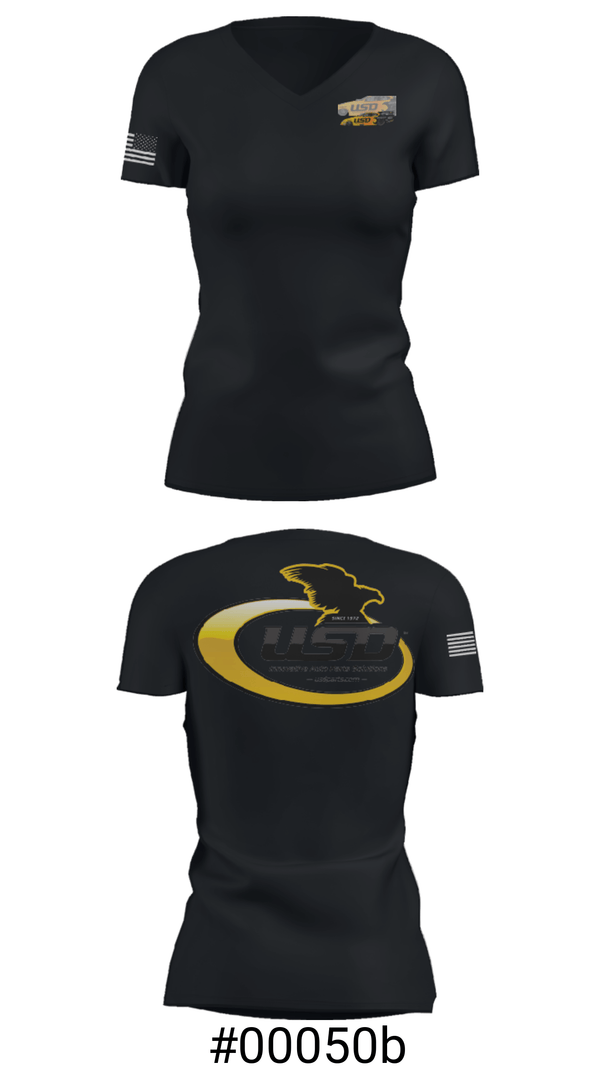 Women's Short Sleeve Vneck Shirt, USD INC., , Teamtime, Team time, sublimation, custom sports apparel, team uniforms, spirit wear, spiritwear, sports uniforms, custom shirts, team store, custom team store, fundraiser sports, apparel fundraiser