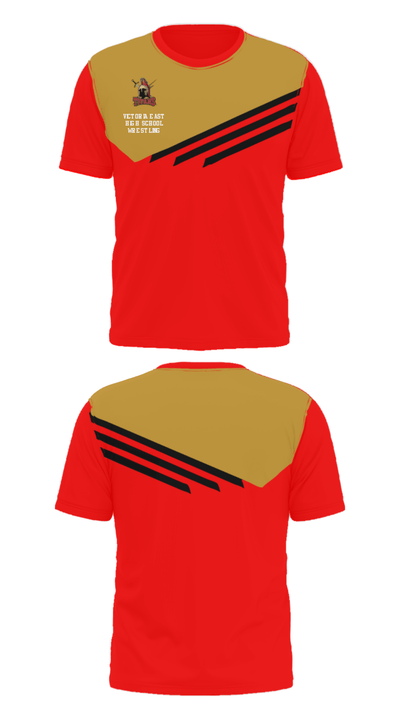 Victoria East High School Wrestling 25691035 Short Sleeve Performance Shirt - 25