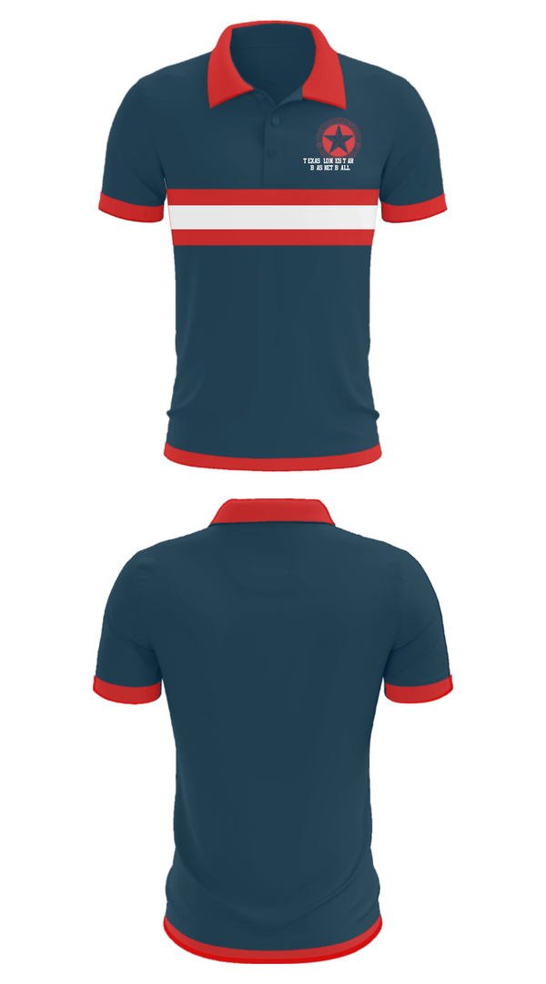 Short Sleeve Performance Polo, Texas LoneStar Basketball, Women's Basketball, Teamtime, Team time, sublimation, custom sports apparel, team uniforms, spirit wear, spiritwear, sports uniforms, custom shirts, team store, custom team store, fundraiser sports, apparel fundraiser