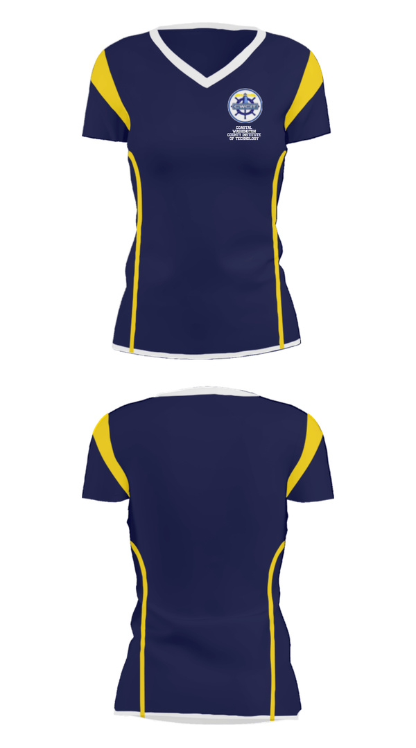 Women's Short Sleeve Vneck Shirt, Coastal Washington County Institute Of Technology, Spirit Store, Teamtime, Team time, sublimation, custom sports apparel, team uniforms, spirit wear, spiritwear, sports uniforms, custom shirts, team store, custom team store, fundraiser sports, apparel fundraiser
