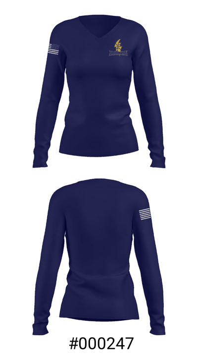 Lenape Valley Basketball - Lightning 25899195 Women's Long Sleeve V-neck Shirt - 20