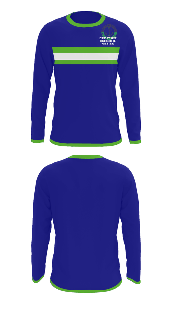 Long Sleeve Performance Shirt, John F Kennedy High School Wrestling, Wrestling, Teamtime, Team time, sublimation, custom sports apparel, team uniforms, spirit wear, spiritwear, sports uniforms, custom shirts, team store, custom team store, fundraiser sports, apparel fundraiser