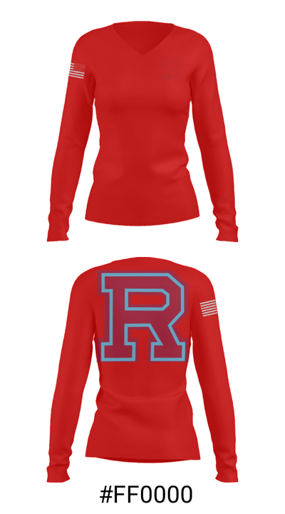 Ralston High School Wrestling 45661529 Women's Long Sleeve V-neck Shirt - 20