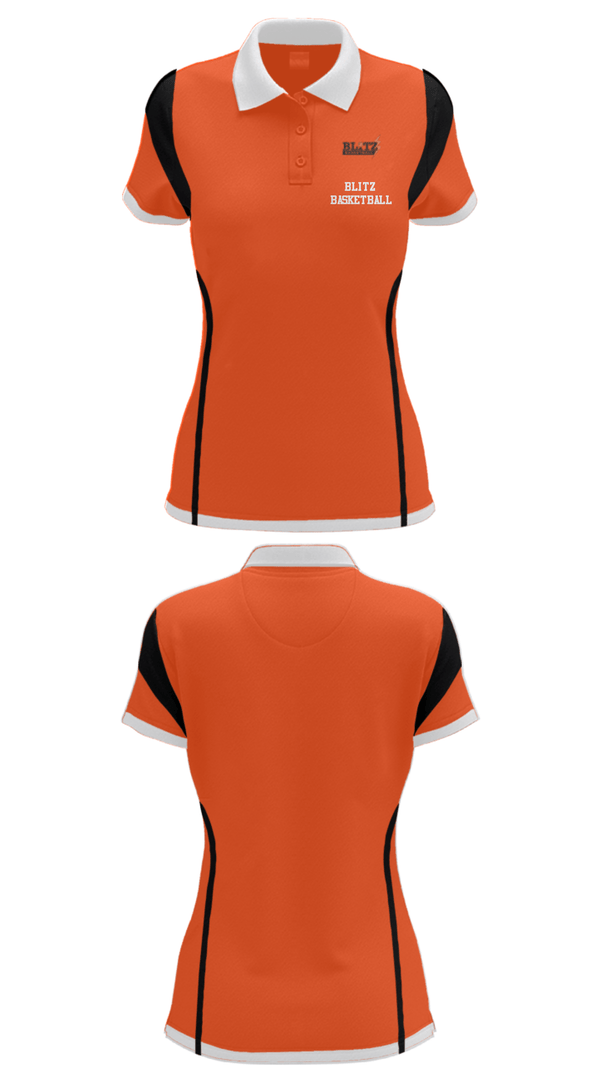 Women's Short Sleeve Performance Polo, Blitz Basketball, Men's Basketball, Teamtime, Team time, sublimation, custom sports apparel, team uniforms, spirit wear, spiritwear, sports uniforms, custom shirts, team store, custom team store, fundraiser sports, apparel fundraiser