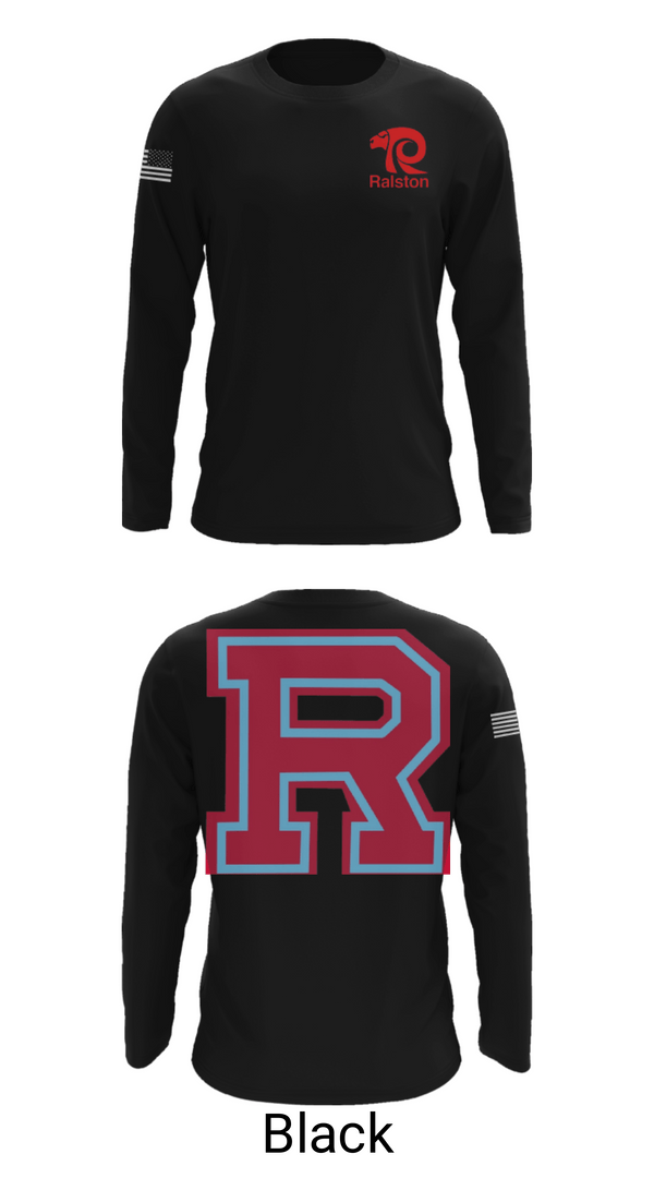 Long Sleeve Performance Shirt, Ralston High School Wrestling, Wrestling, Teamtime, Team time, sublimation, custom sports apparel, team uniforms, spirit wear, spiritwear, sports uniforms, custom shirts, team store, custom team store, fundraiser sports, apparel fundraiser