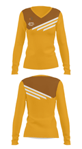 Agawam Junior High School 50400370 Women's Long Sleeve V-neck Shirt - 28