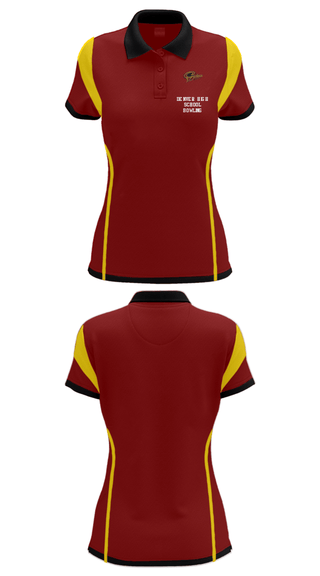 Women's Short Sleeve Performance Polo, Denver High School Bowling, Bowling, Teamtime, Team time, sublimation, custom sports apparel, team uniforms, spirit wear, spiritwear, sports uniforms, custom shirts, team store, custom team store, fundraiser sports, apparel fundraiser