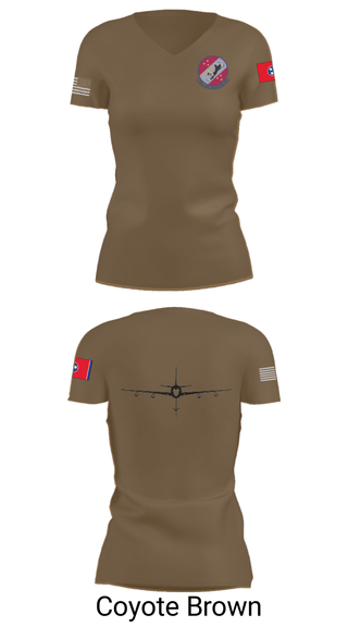 Women's Short Sleeve Vneck Shirt, 151st Air Refueling Squadron, Air Force, Teamtime, Team time, sublimation, custom sports apparel, team uniforms, spirit wear, spiritwear, sports uniforms, custom shirts, team store, custom team store, fundraiser sports, apparel fundraiser