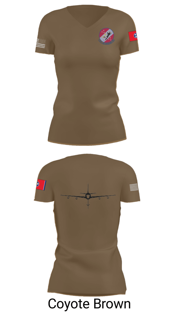 Women's Short Sleeve Vneck Shirt, 151st Air Refueling Squadron, Air Force, Teamtime, Team time, sublimation, custom sports apparel, team uniforms, spirit wear, spiritwear, sports uniforms, custom shirts, team store, custom team store, fundraiser sports, apparel fundraiser